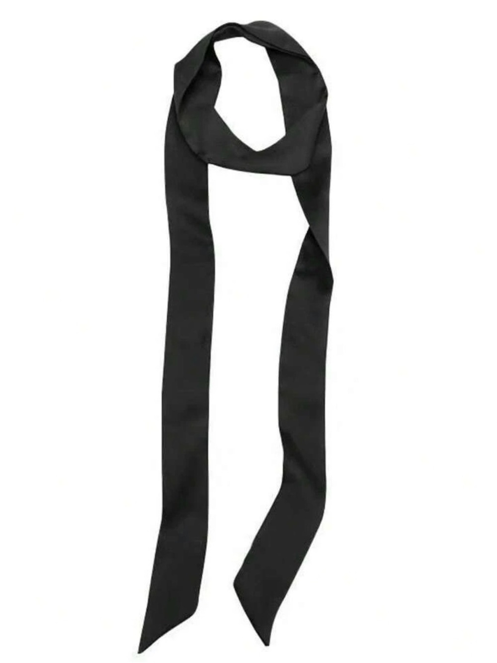 Women’s Black Satin Neck Scarf - Brand